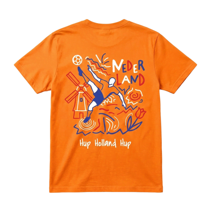 Oranje shirt achterkant