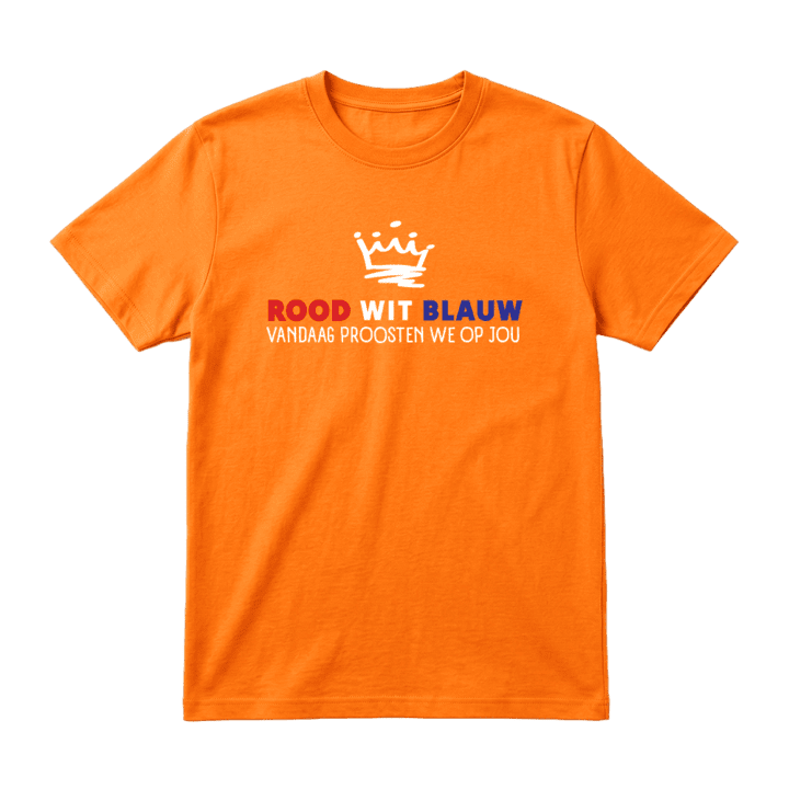 Oranje shirt bedrukken