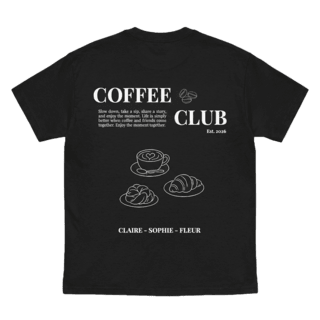 Zwart T-shirt met eigen bedrukking Zwart T-shirt met eigen bedrukking