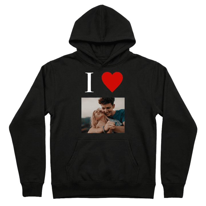 Hoodie zwart met foto