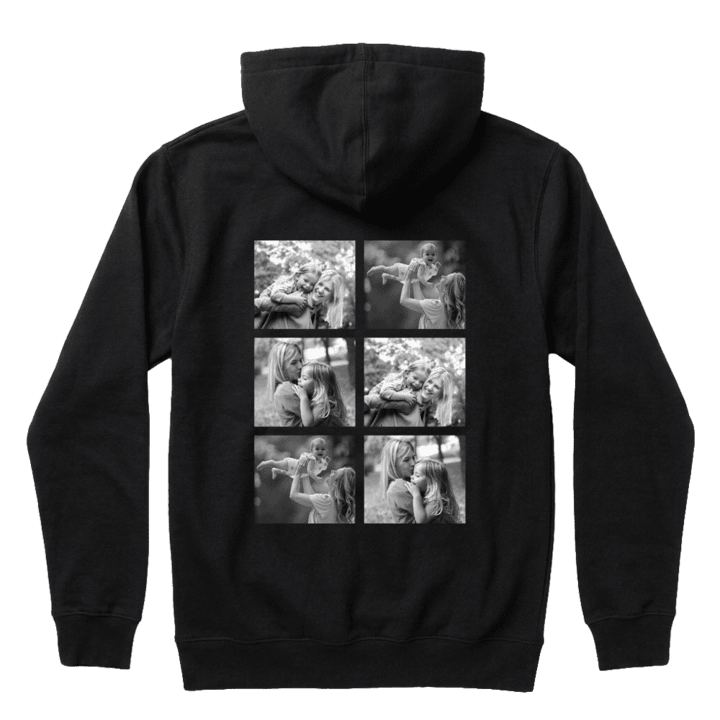 Zwarte hoodie bedrukken