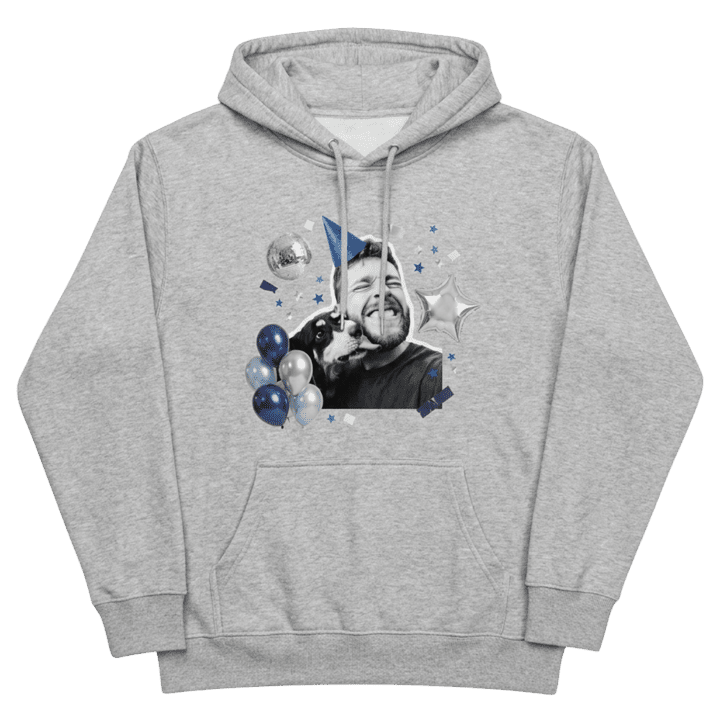 Grijze hoodie met foto