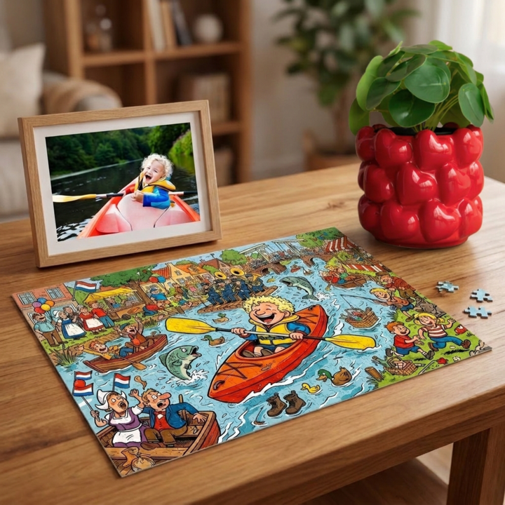 Foto puzzel cartoon maken