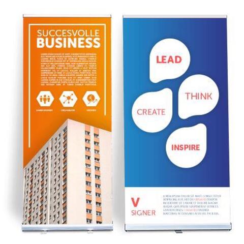 Kies uit verschillende formaten Roll-up banners