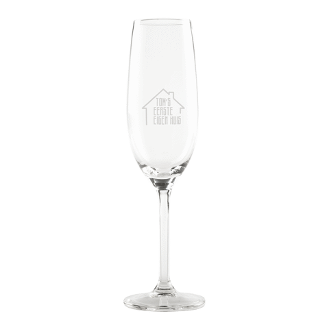 Laat direct je eigen champagneglas graveren!